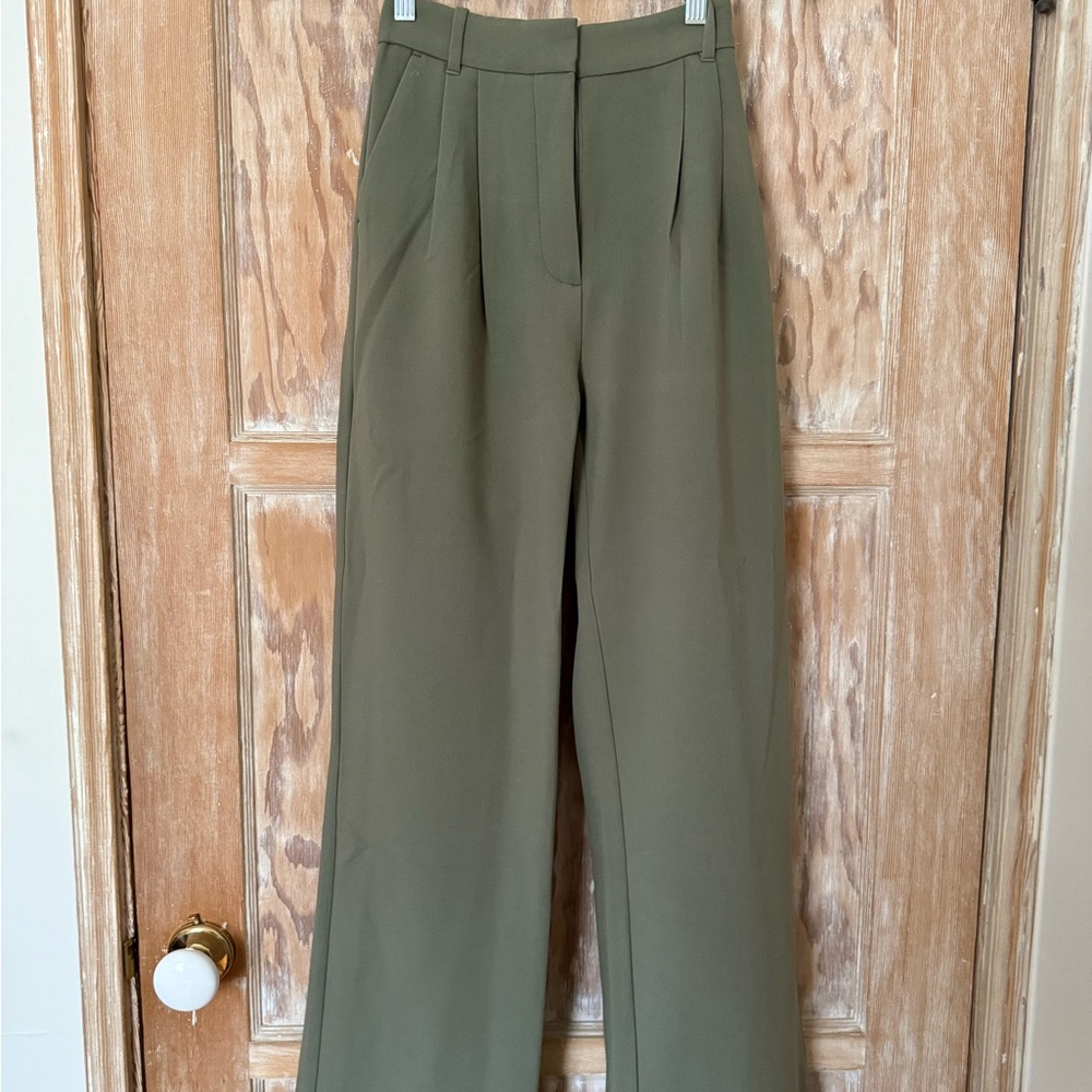 Abercrombie & Fitch Green Sloan Wide Leg Pants